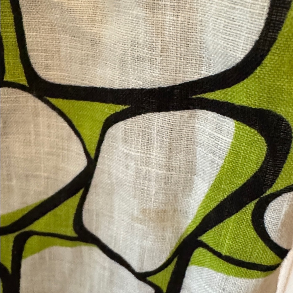 Diane Von Furstenberg Green and White Wrap Dress - Picture 4 of 5